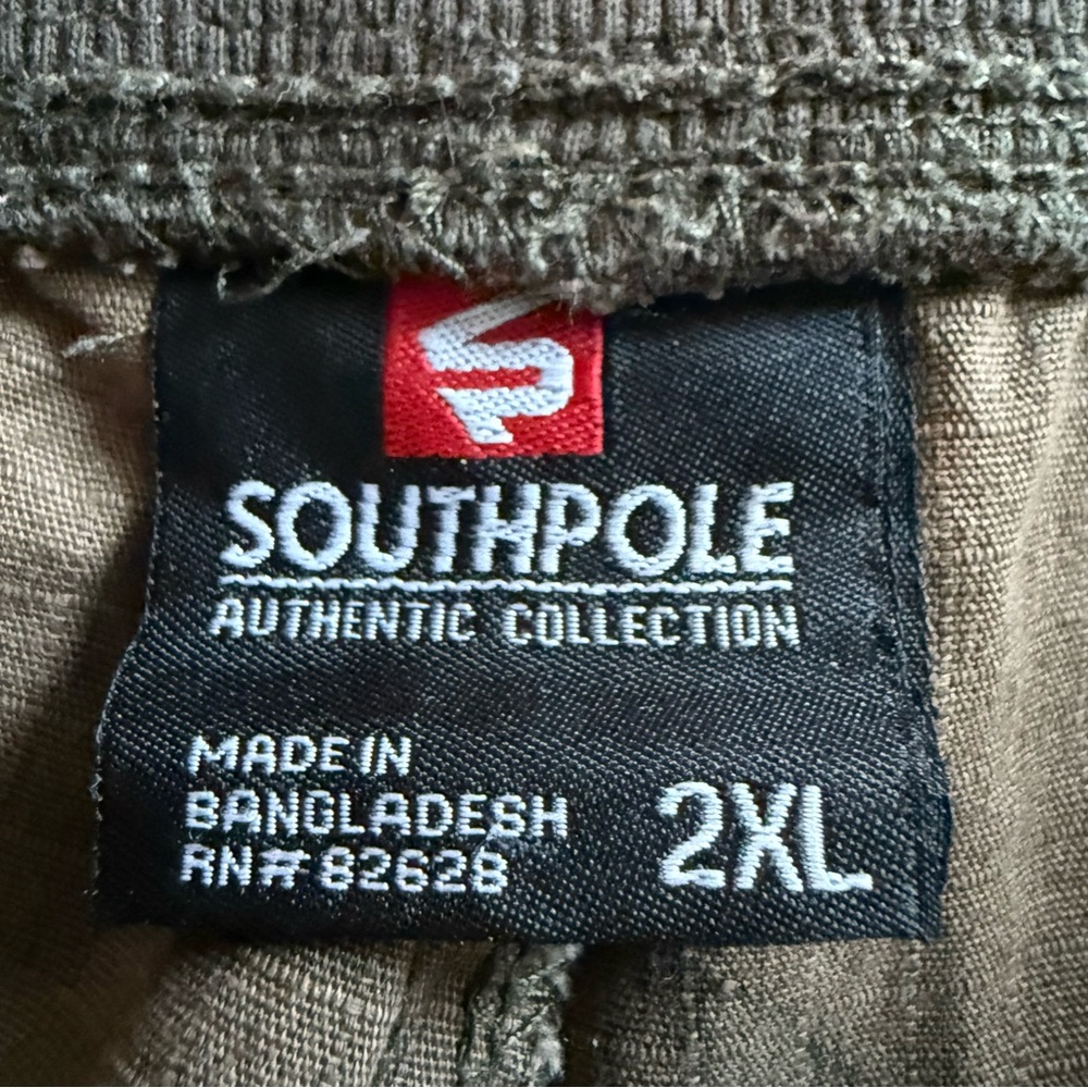 Mens Y2K SOUTHPOLE Midrise Drawstring Camo Shorts 2XL 100% Cotton - Picture 3 of 6